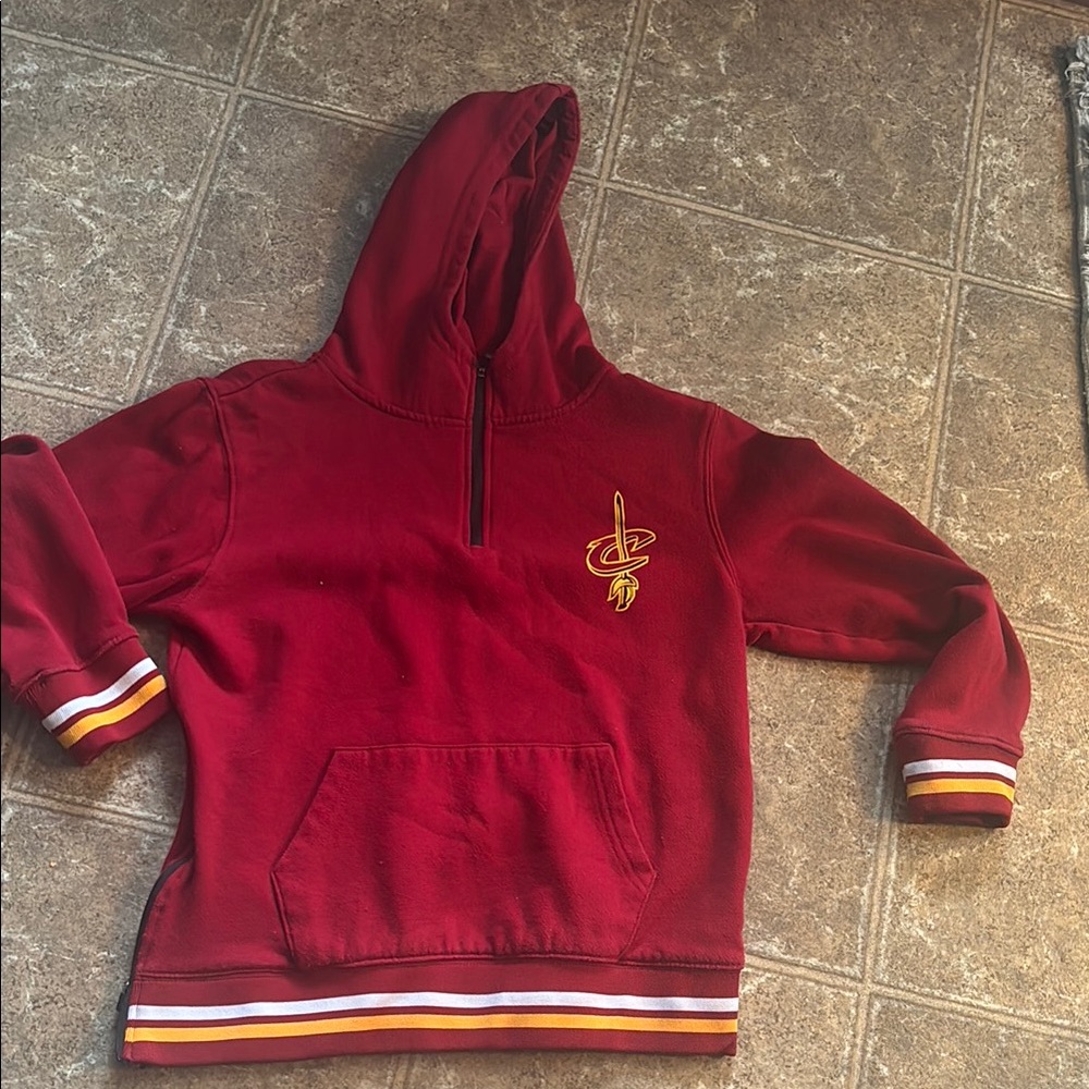 NBA Red Hoodie with Gold Logo